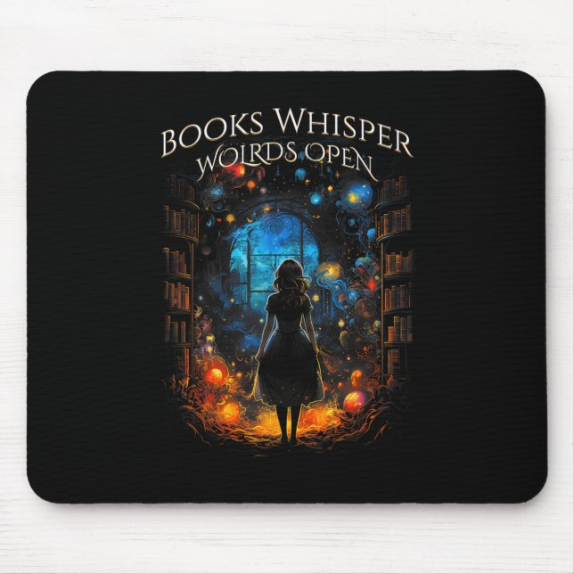 Bieten Sie Angebotsbücher an, um zu flüstern, Welt Mousepad (Vorne)