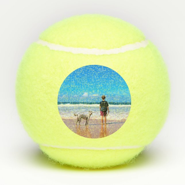 Bieten Sie Ihren Foto Tennisball Personalisiert an Tennisbälle (Rückseite)