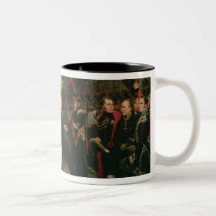 Bietender Abschied Napoleon I zum Kaiser Zweifarbige Tasse