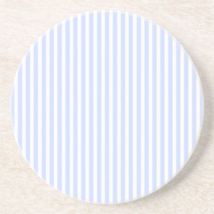 Bieter Baby Blue Pale Sky Blue und White Strip Untersetzer