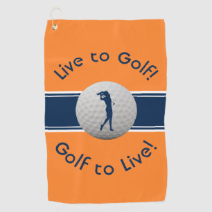 Bietet eine Auswahl an Orange & Blue-Angeboten Golfhandtuch