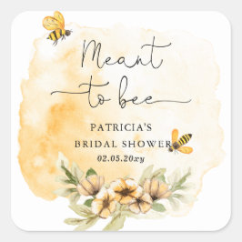 Bietet Honigbienen-Brautparty Quadratischer Aufkleber