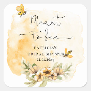Bietet Honigbienen-Brautparty Quadratischer Aufkleber