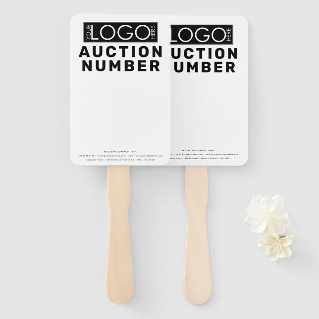 Bietungspaddel für Real Anwesen Agent House Fächer (Vorne und Hinten)