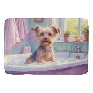 Biewer Terrier Badezeit Ansprechende Badezimmerdek Badematte
