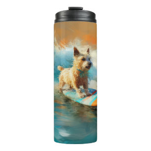 Biewer Terrier Beach Surfmalerei Thermosbecher