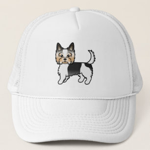 Biewer Terrier Biewer Yorkie Niedlich Cartoon Dog Truckerkappe