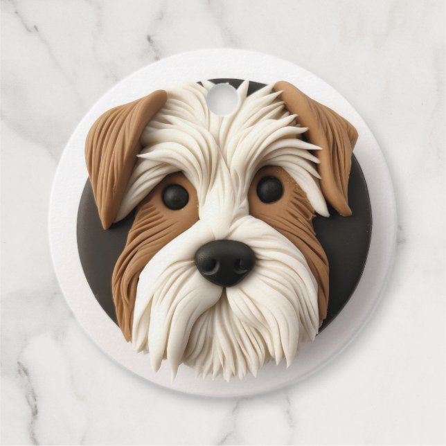 Biewer Terrier Dog 3D Inspiriert Geschenkanhänger (Vorderseite)