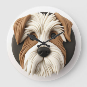Biewer Terrier Dog 3D Inspiriert Große Wanduhr