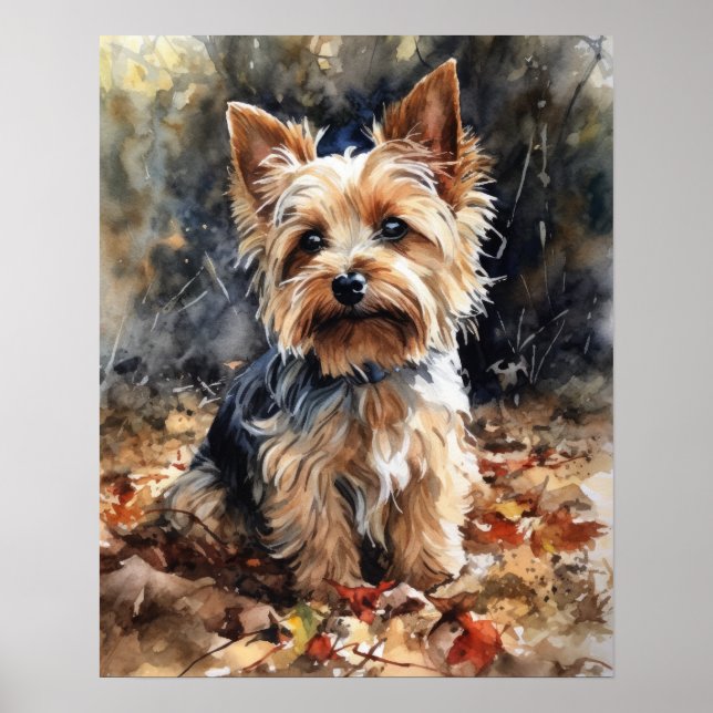 Biewer Terrier Dog Art Print Poster (Vorne)