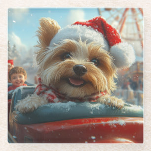 Biewer Terrier Dog Roller Untersetzer Weihnachten