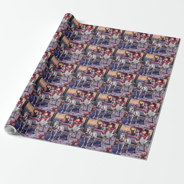 Biewer Terrier Dog Valentine's Day Geschenkpapier (Ungerollt)