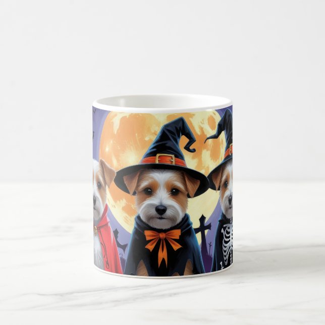 Biewer Terrier Dogs Pumpkin Halloween Funny Kaffeetasse (Mittel)