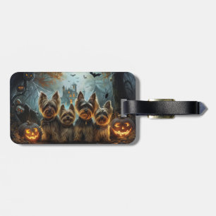 Biewer Terrier Halloween Night Doggy Delight Gepäckanhänger