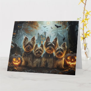 Biewer Terrier Halloween Night Doggy Delight Karte