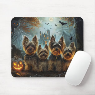 Biewer Terrier Halloween Night Doggy Delight Mousepad