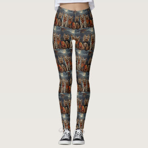 Biewer Terrier Halloween Spooky Leggings