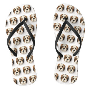 Biewer Terrier Hund 3D Inspiriert Flip Flops