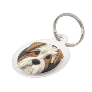 Biewer Terrier Hund 3D Inspiriert Haustiermarke