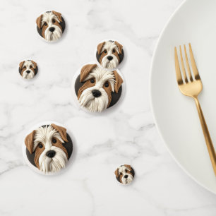 Biewer Terrier Hund 3D Inspiriert Konfetti