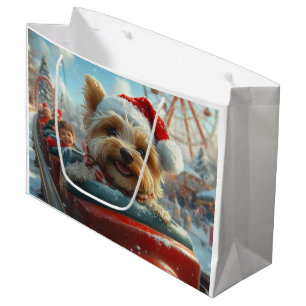 Biewer Terrier Hund Achterbahn Weihnachten Große Geschenktüte