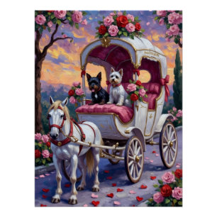 Biewer Terrier Hund Valentinstag Poster