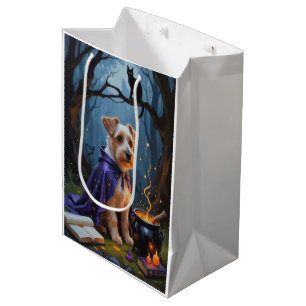 Biewer Terrier Hund Whimsical Halloween-Malerei Mittlere Geschenktüte