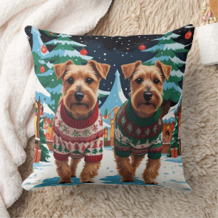 Biewer Terrier Hunde Weihnachten Schnee Urlaub Kissen
