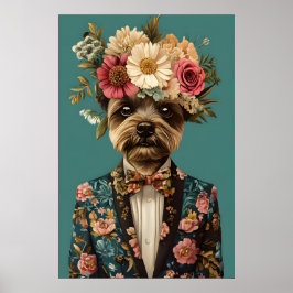 Biewer Terrier im Anzug Poster, Biewer Terrier Poster