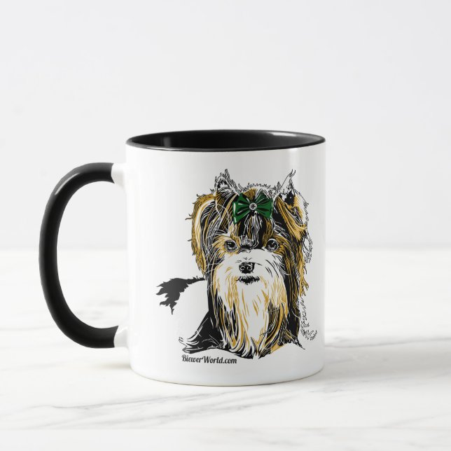 Biewer Terrier-Kaffee-Tasse Tasse (Links)