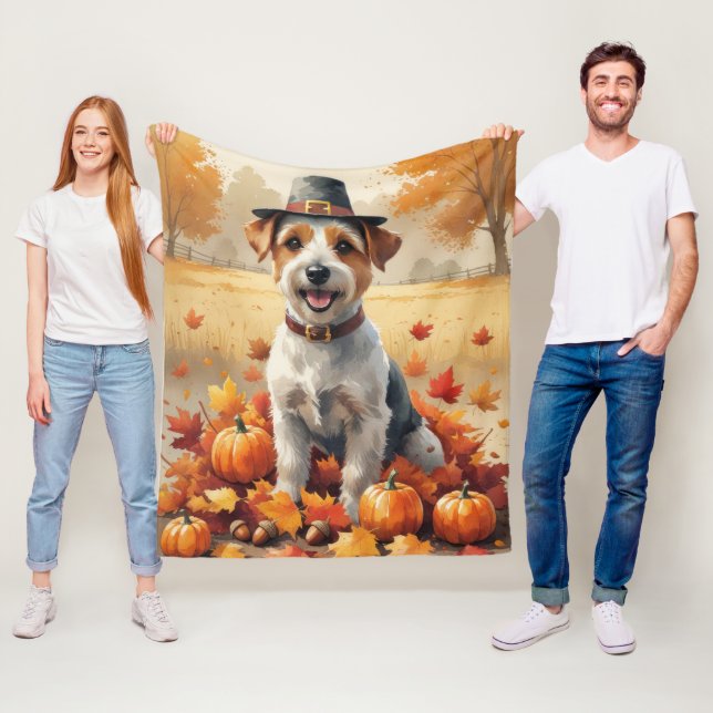 Biewer Terrier lässt im Herbst Erntedank Art Fleecedecke (Beispiel)