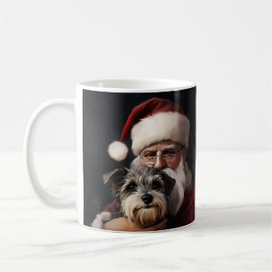 Biewer Terrier mit Santa Claus Festliches Weihnach Kaffeetasse