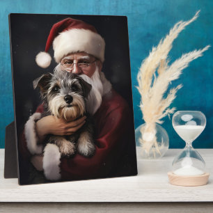 Biewer Terrier mit Weihnachtsfeiern Fotoplatte