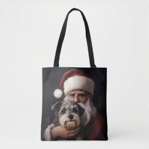 Biewer Terrier mit Weihnachtsmann Festliches Weihn