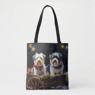 Biewer Terrier Schnee Schlitten Weihnachtsdekorati