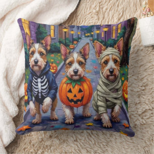 Biewer Terrier Trick-or-Treating Halloween-Kostüm Kissen