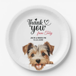 Biewer Terrier Wedding Reception Pappteller