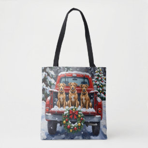 Biewer Terrier Weihnachten Rotes Lastwagen Ferien