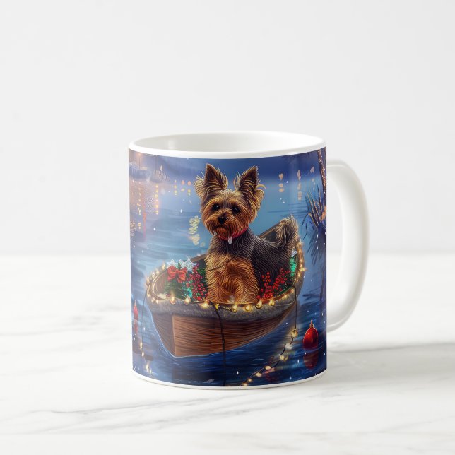 Biewer Terrier Weihnachtsfeiertage Kaffeetasse (VorderseiteRechts)