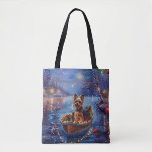 Biewer Terrier Weihnachtsfestliche Reise