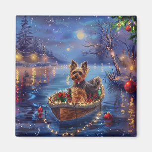 Biewer Terrier Weihnachtsfestliche Reise Magnet