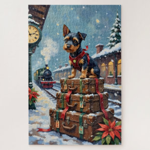 Biewer Terrier Weihnachtsurlaub Puzzle