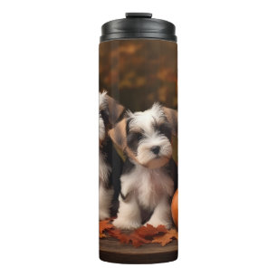 Biewer Terrier Welppy Autumn Delight Pumpkin Thermosbecher