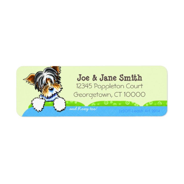 Biewer Yorkie Blue Couch Name Personalisiert (Vorne)