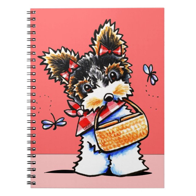 Biewer Yorkie Picnic Time Notizblock (Vorderseite)
