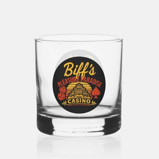 Biffs angenehmes Paradies Whiskyglas (Vorderseite)