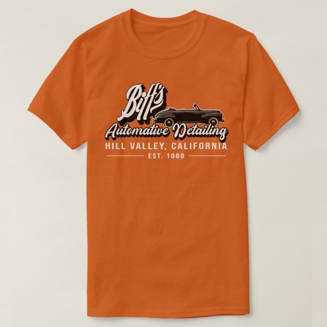 Biffs Auto Detailing Classic Hill Valley T-Shirt (Design vorne)