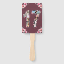 Big 17. Geburtstag Foto Collage Pink Girl Blume Fächer