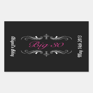 Big 30 rechteckiger aufkleber