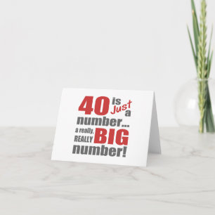 Big 40. Geburtstag Karte